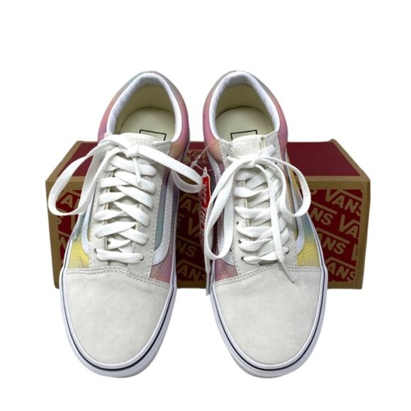 VANS Old Skool Low Top Beige Multi Canvas Suede Women Size Sneakers VN0A4U3BWGQ - Picture 5 of 10